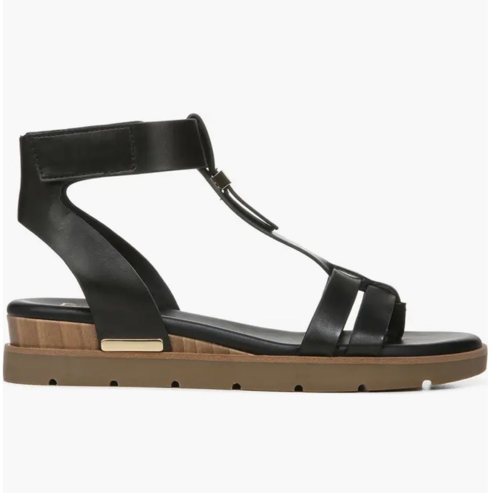 Franco Sarto Black and Tan Women's Sandals - Picture 5 of 5